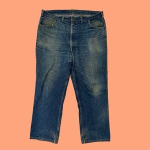 Vintage Levi’s 40x27 619 Orange Tab Distressed Cropped Denim Jeans